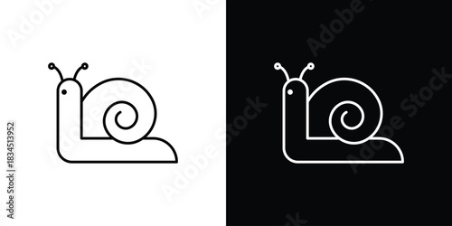 Snail icons pack set, ready to use vector