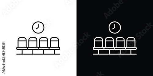 Waiting Room icons pack set, ready to use vector