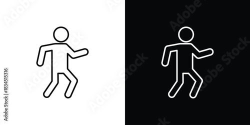 Walk icons pack set, ready to use vector