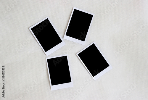 blank photo frames white background 