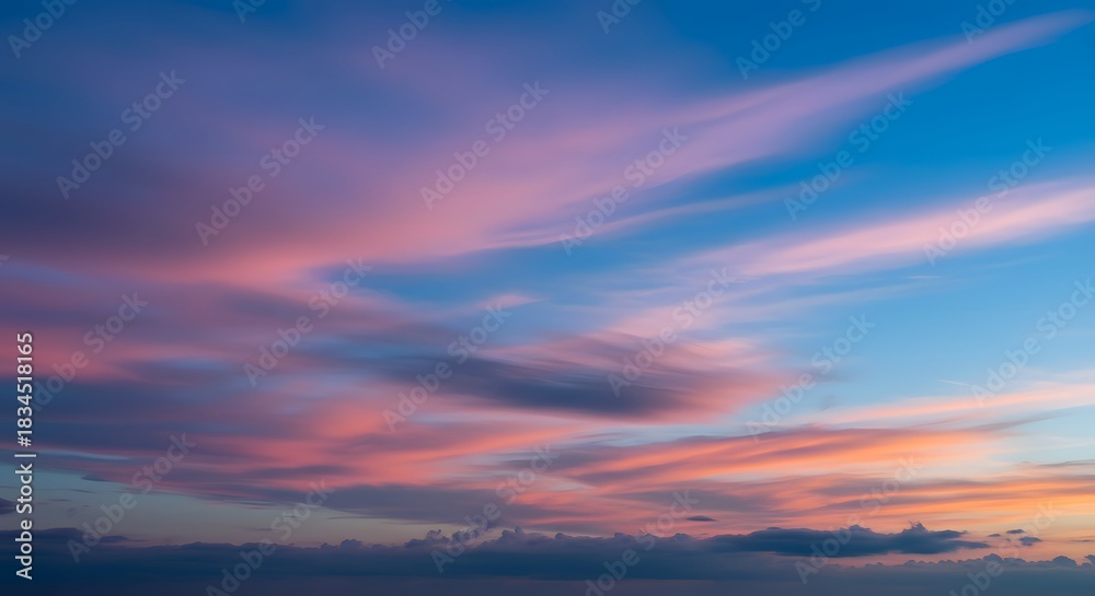 Obraz premium The abstract beauty of a long exposure of moving clouds.