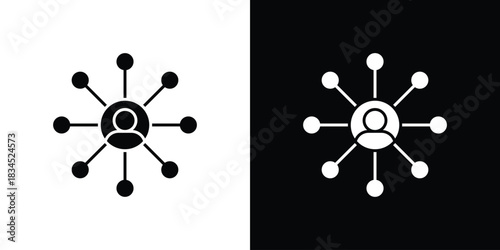 Affiliate marketing icons vector. silhouette or icon or pictogram.