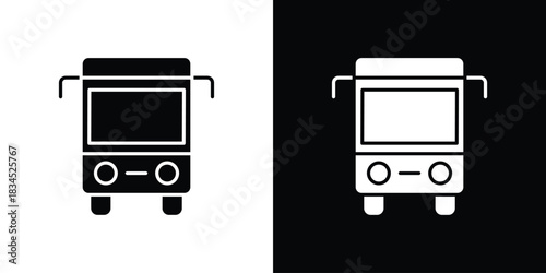 Bus icons vector. silhouette or icon or pictogram.