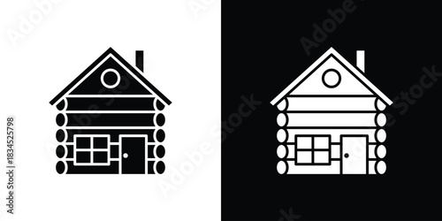 Cabin icons vector. silhouette or icon or pictogram.