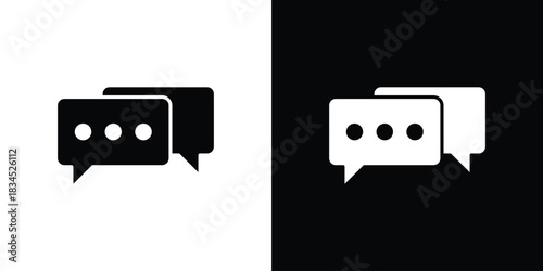 Chat icons vector. silhouette or icon or pictogram.