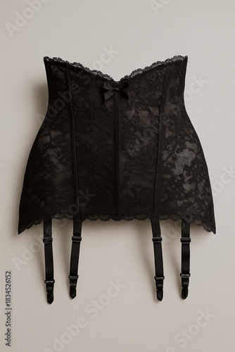 black lace girdle AI generated