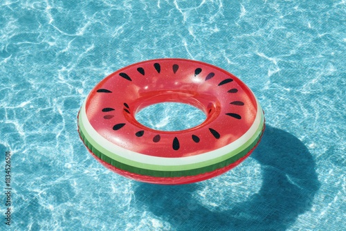 Watermelon Pool Float in Blue Water