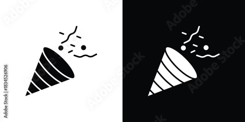 Confetti icons vector. silhouette or icon or pictogram.