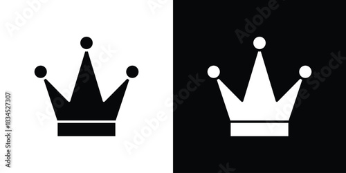 Crown icons vector. silhouette or icon or pictogram.