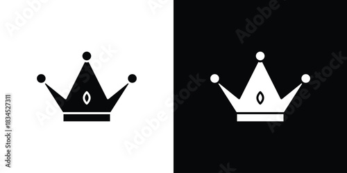 Crown icons vector. silhouette or icon or pictogram.