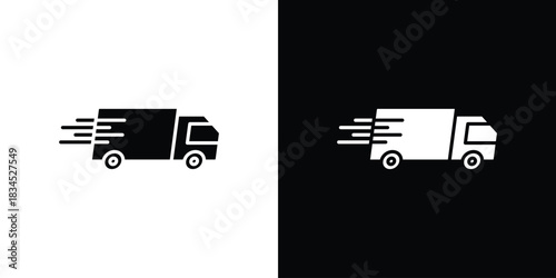 Delivery icons vector. silhouette or icon or pictogram.