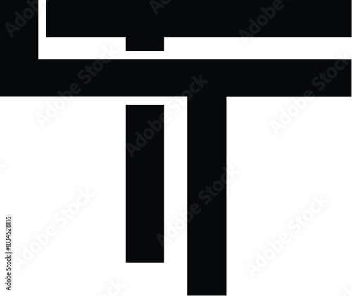 Letter TT logo design vector