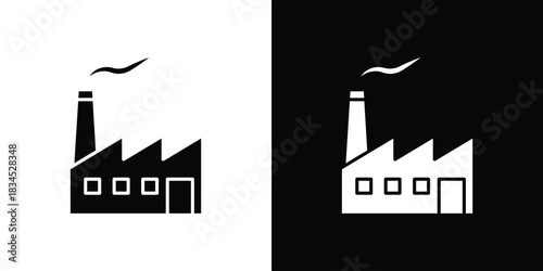 Factory icons vector. silhouette or icon or pictogram.