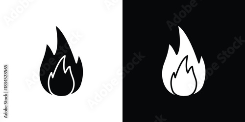 Fire icons vector. silhouette or icon or pictogram.