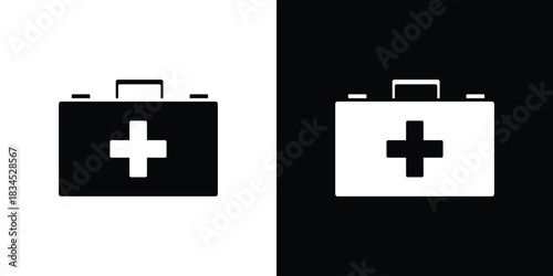 First aid icons vector. silhouette or icon or pictogram.