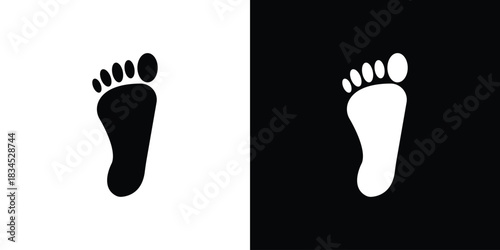 Foot icons vector. silhouette or icon or pictogram.