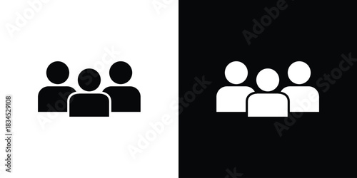 Group icons vector. silhouette or icon or pictogram.