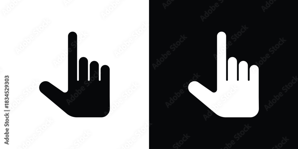 Obraz premium Hand pointer icons vector. silhouette or icon or pictogram.
