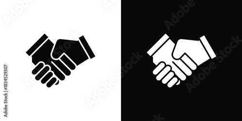 Handshake icons vector. silhouette or icon or pictogram.