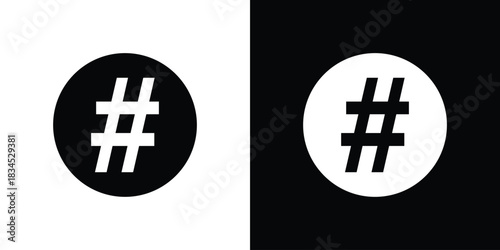 Hashtag icons vector. silhouette or icon or pictogram.