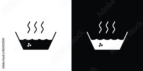 Hot Water icons vector. silhouette or icon or pictogram.