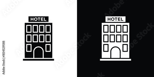 hotel icons vector. silhouette or icon or pictogram.