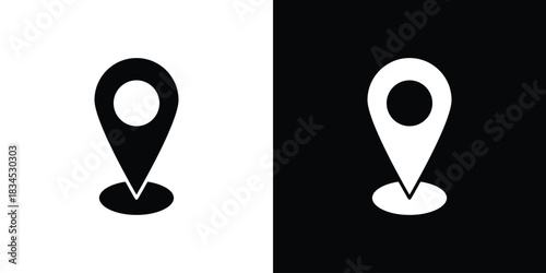 Located icons vector. silhouette or icon or pictogram.