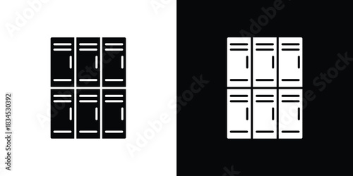 Lockers icons vector. silhouette or icon or pictogram.