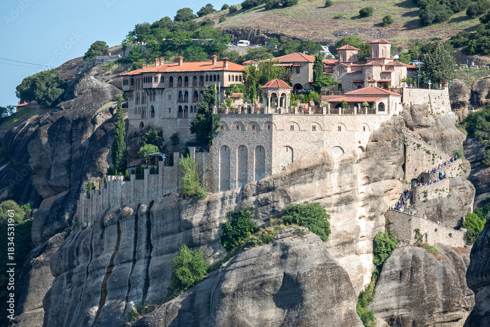 Naklejka premium Panoramic view of Meteora Monasteries, Thessaly, Greece