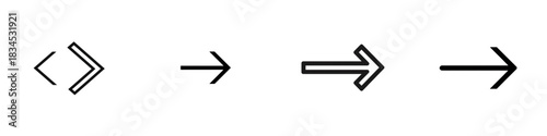 Modern Arrow Set for Navigation and UI Design Projects, Streamlined Directional Icons for Web and App Interfaces, Perfect for Guiding Users and Enhancing Visual Flow