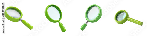 Lime green magnifying glasses gleam with playful curiosity, inspiring a closer look at details and creative exploration with these essential tools of discovery