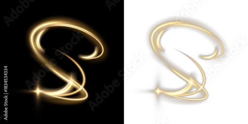 Golden sparkles scatter across a dark festive background, glowing with warmth. Perfect for elegant party visuals or luxury branding. Adds brilliance and sophistication. PNG