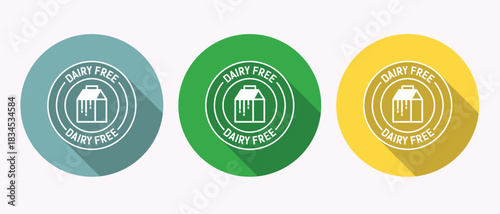 Three oval icons for dairy free gluten free and nut free food products