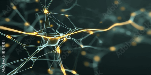 Close-up of a spider on its web with an electric glow and fractal pattern in the dark space, showcasing a power motion effect