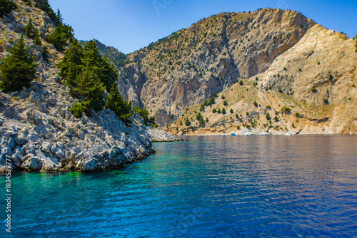 Cruise to Symi and St George's Bay, beautiful Greek landscape, Greece