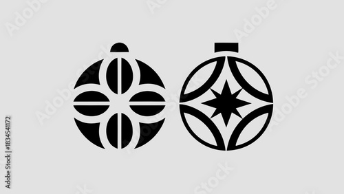 Two abstract ornamentals created with generated ai