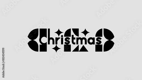 Christmas geometric art created with generated ai