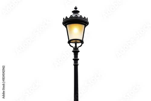 Street lamp isolated on white background