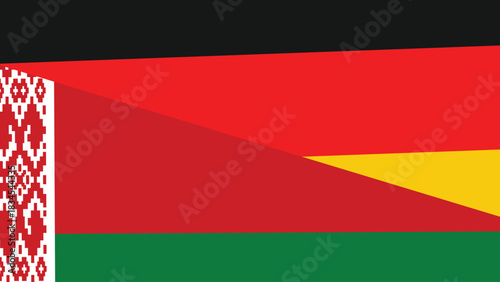 Germany and belarus flag fusion design