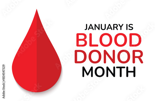 National Blood Donor Month – January Vector Illustration