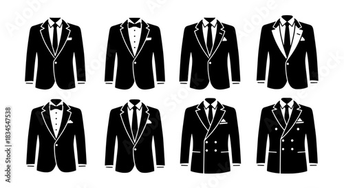 Collection of Elegant Black Tuxedo Jackets for Formal Occasions