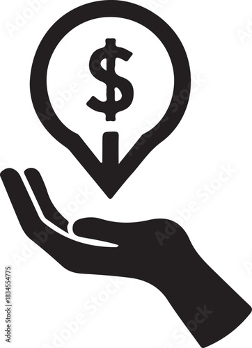 
 Save to Library
 Download Preview
 Preview Crop
 Find Similar
 
A simple graphic of a hand offering a dollar coin, conveying the concept of financial gain or assistance