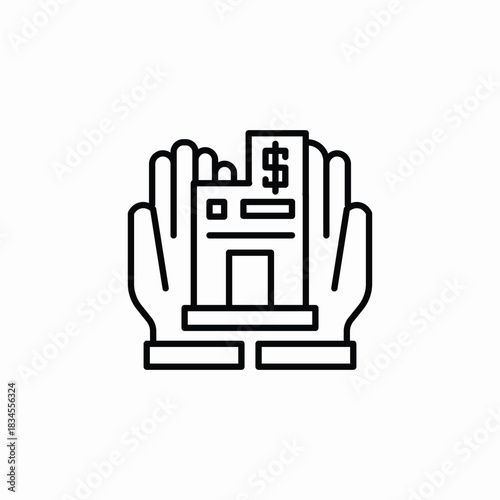 bank care icon sign vector