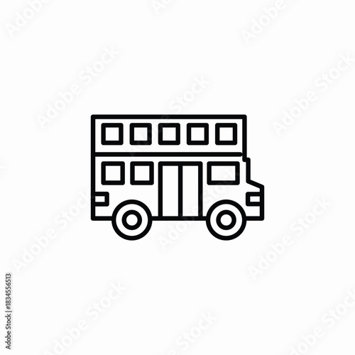 double decker bus icon sign vector