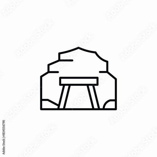 mine entry icon sign vector