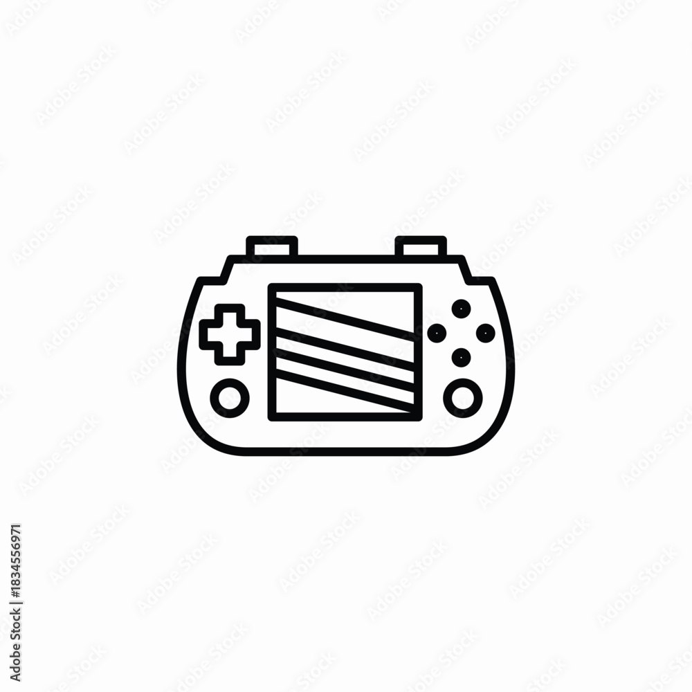 Fototapeta premium portable game console icon sign vector