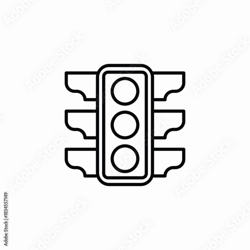 traffic light icon sign vector