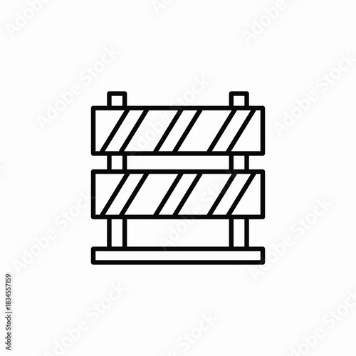 traffic road barrier icon sign vector