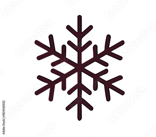 Minimal winter snowflake icon for Christmas charity designs