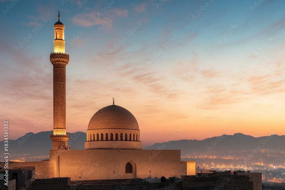 Fototapeta premium Serene Representation of Morning Adhkar in Arabic Script